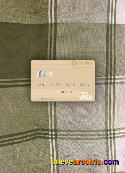 Mongolia TransBank of Mongolia visa debit card photolook